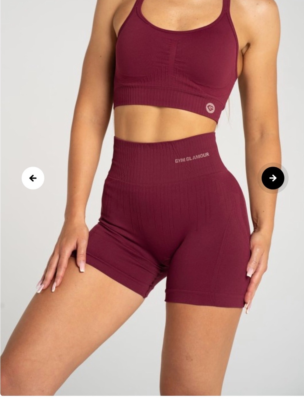 Glamour Seamless High-Waist Bike Shorts — Wine